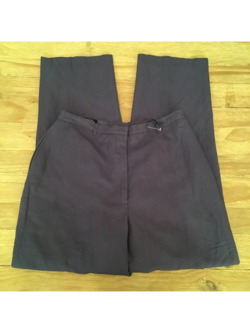 CUTTER & BUCK LINEN Viscose Slate BLUE Lined DRESS PANTS NEW Size 14